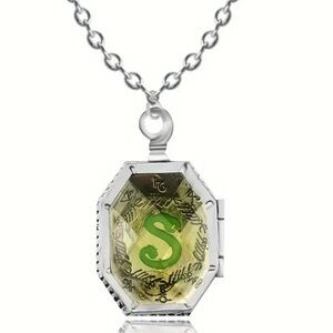 Hp Slytherin silver colored necklace horcrux